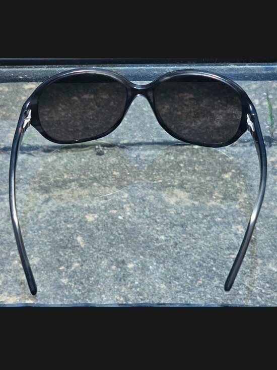 Maui Jim Ginger MJ 221 Oversized Oval Sunglasses Black Plastic Frame Brown Lens main image 6